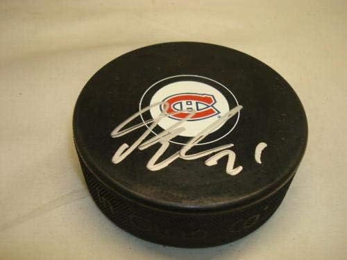 Деванте Смит-Pelly Подписа хокей шайба Монреал Канадиенс с автограф 1А - за Миене на НХЛ с автограф