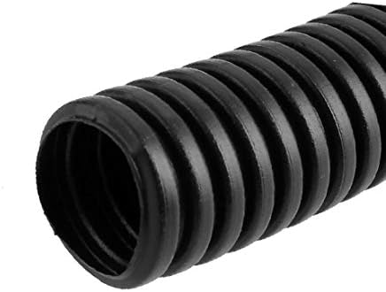 Защитен навити тръби X-DREE, Плисирани тръби, Тръбна тел 3,1 М 10,2 метра 20 мм диаметър, черна (Filo tubolare protettiva, спирала с