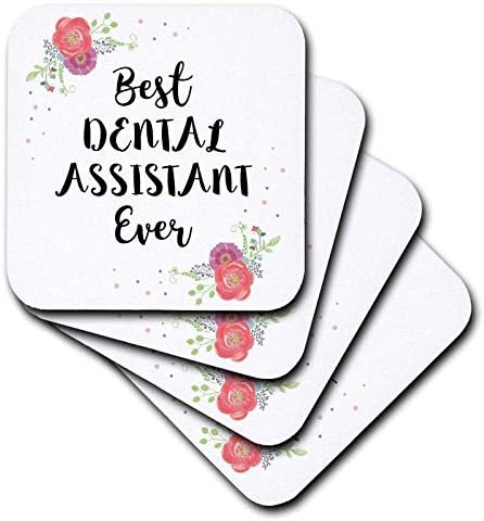 3dRose на Цветя е най-Добрият помощник на зъболекаря, когато някой работи с акварельно-розово цвете... - Влакчета (CST_315924_4)