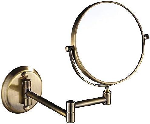 LARRO Стенни Огледала за грим рискът се увеличава Удължавам Трайно Регулируемо Огледало За Баня, Тоалетен огледало за Бръснене (Цвят: