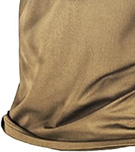 Мъжка тениска с V-образно деколте и копчета, Блузи в Стил Ретро С Къс Ръкав, Лятна Мода Ежедневни Градинска Облекло