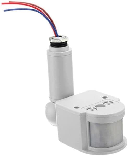 Регулиране на Инфрачервен превключвател датчик за движение 85-265 В, Превключвател датчик за движение, Инфрачервен PIR детектор, Въртящ се на 180 градуса - (Цвят: бял)