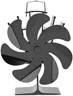 Камина фен XFADR SRLIWHITE Черен Вентилатор за печки, захранвани от 7 източници на топлина, Безшумен Циркулационна Вентилатор за Дърва
