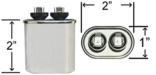 Овална кондензатор ClimaTek - подходящ за Времето на King 43-20847-10 | 7,5 icf MFD 370/440 Волта променлив ток