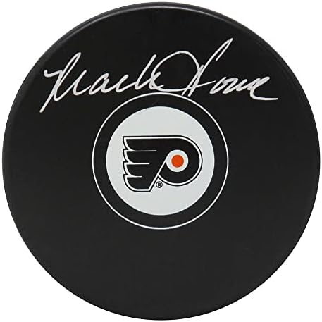 Марк Хауи подписа хокей шайба Филаделфия Флайърс - за Миене на НХЛ с автограф