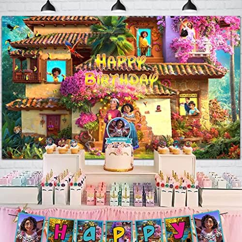 Chunyunfafalou Encanto Аксесоари за Парти в чест на рождения Ден Момичета Изабела Магически Цветни Декорации За Дома Фон 5x3 фута