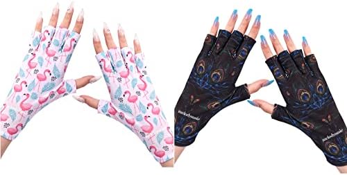 MelodySusie UV Ръкавици за Гелевой лампи за нокти, Професионални Ръкавици със защита от uv UPF50+ за Маникюр, Нийл арт, Грижа за кожата,