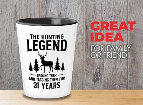 Чаша за Любителите на лова 1,5 мл - легендата за лов на 31 година - 31-ви Рожден Ден, Подаръци за Лов на Елени, за баща-Ловец от дъщеря