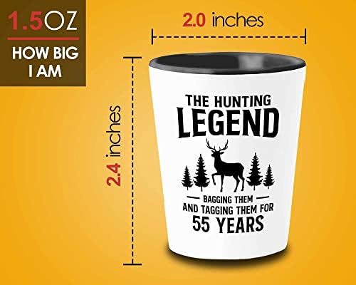 Чаша за Любителите на лова 1,5 мл - легендата за лов на 55 години Подаръци на 55-ия Рожден Ден за Лов на Елен Баща-Охотнику от сина Ловни