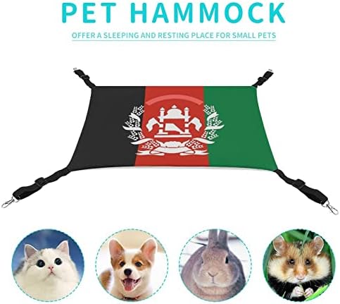 Знаме на Афганистан Мини Хамак за Деня на Независимостта на Афганистан за Домашни любимци, Подвесная Меко Легло за домашни любимци, с