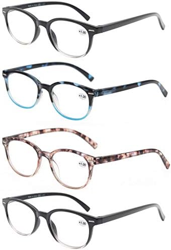 Очила за четене OLOMEE, Женски Кръгли Очила за четене + 2,00 за Малка Глава/Миниатюрни Читеров за лице, Лесна и удобна за засаждане,