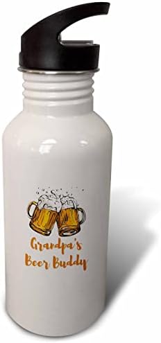 Триизмерно изображение на бира с надпис Grandpas Beer Buddy - Бутилки за вода (wb-370016-2)
