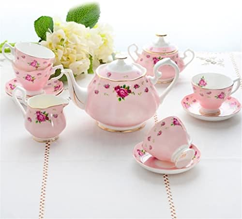 TJLSS Чай с розов дъно Hado, чаша, Елегантен Керамични следобеден чай, домашен чай (Цвят: A, размер: както е показано на фигурата)