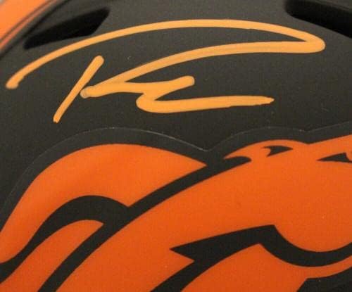 Фен мини-шлем Denver Broncos Eclipse с автограф на Ръсел Уилсън 18016 - Мини-Каски NFL с автограф