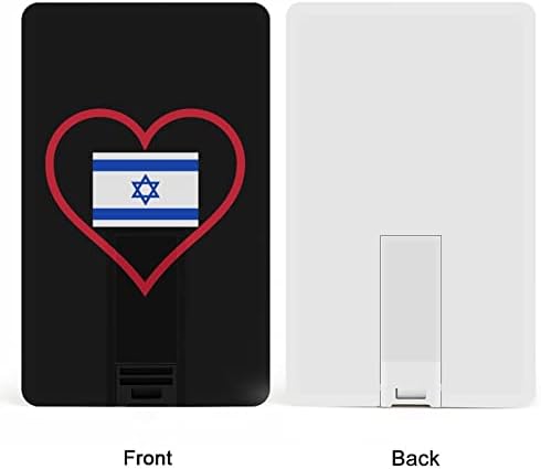 I Love Israel Кредитна Карта Red Heart USB Флаш памети Персонализирана Карта с памет Ключови Корпоративни Подаръци и рекламни да се раздадат