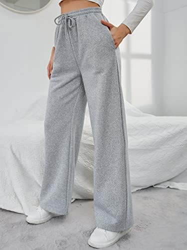 Дамски спортни панталони GWNWTT, Обикновена спортни панталони с наклонена джоб на експозиции (Цвят: светло сив, Размер: Малък)