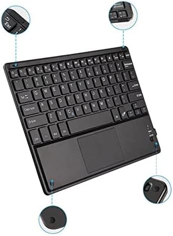 Клавиатурата на BoxWave, съвместима с Motorola Moto X40 - Клавиатура SlimKeys Bluetooth с трекпадом, Преносима Клавиатура с трекпадом