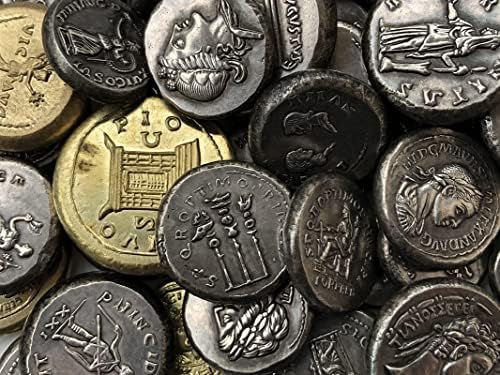 Римски Монети Месинг Със Сребърно Покритие Старинни Занаяти Чуждестранни Възпоменателни Монети Неправилен Размер Тип 32