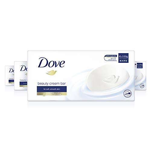 Бяло сапун Dove Beauty Cream Bar, 4 барове - 3,52 грама / 100 грама в опаковка от 6 броя (общо 24 на барове)