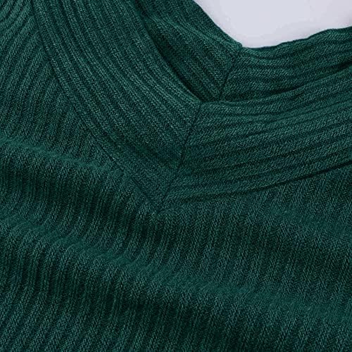 Fragarn 2022, Нов Вязаный Пуловер, Дамски Туника С V-образно деколте, Пуловер с дълъг ръкав, Ежедневни Струящиеся Тениски-люлка, Пуловери,