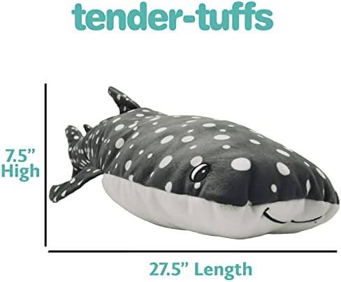 Нежно Кученце Snuggle-Tuffs Big Кадри - Голяма Мека играчка Плюшен Bubba Кит Shark с Устойчиви на Пробиване Пищалкой за Средни и Големи Кучета